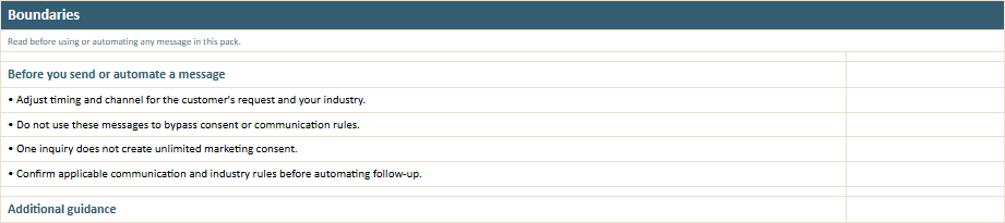 Boundaries worksheet preview from the Owner Advisor Follow-Up Message Pack
